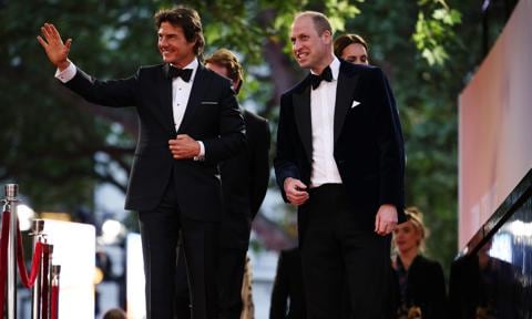 Prince William and Kate Middleton join Tom Cruise at UK premiere of Top Gun Maverick in London