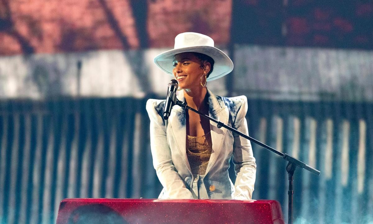 In this image released on May 23, Alicia Keys performs on stage for the 2021 Billboard Music Awards, broadcast on May 23, 2021 at Microsoft Theater in Los Angeles, California.