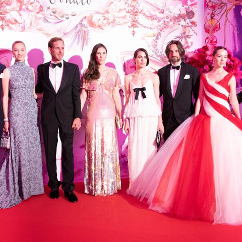 See what Princess Caroline's daughters and daughters-in-law wore to Monaco's Rose Ball