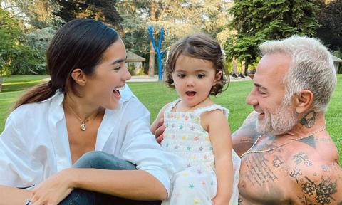 Gianluca Vacchi, Sharon Fonseca y su hija, Blu Jerusalema