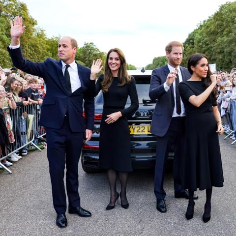 William and Kate reunite with Meghan and Harry following Queen’s death