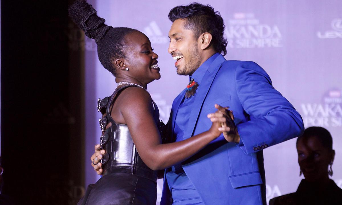 Lupita Nyongo and Tenoch Huerta Dance During Black Panther: Wakanda Forever Fan Event