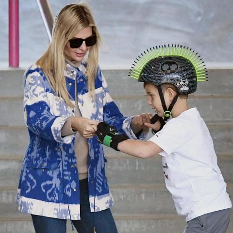 Ivanka Trump takes her kids to the skatepark