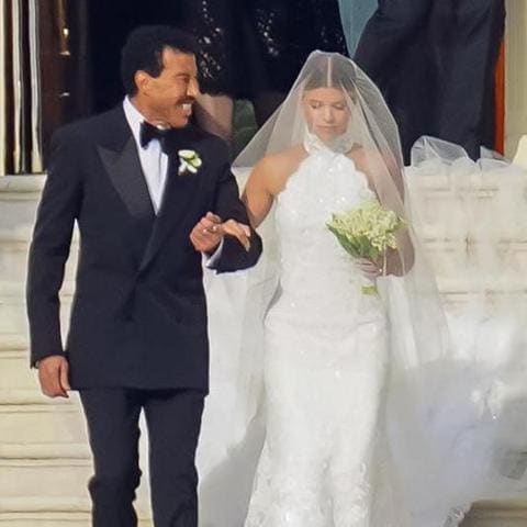 Sofia Richie is walked down the aisle by father Lionel