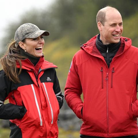 The Prince and Princess of Wales go abseiling and deliver pizzas in Wales: Photos