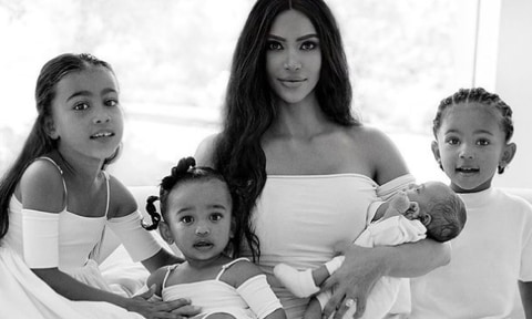 Kim and her kids