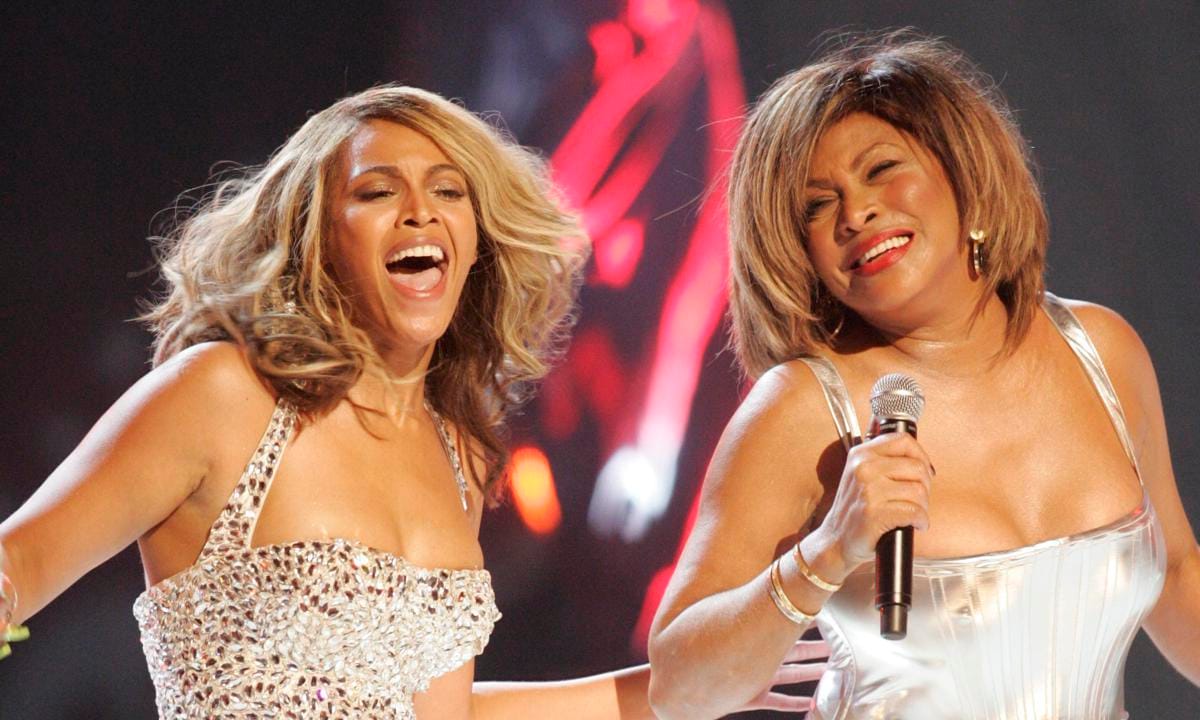 Beyonce and Tina Turner at the 50th Annual Grammy Awards at the Staples Center in Los Angeles, Feb.