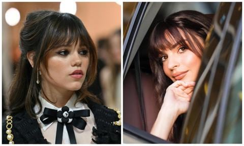 How to ask your hairstylist about Jenna Ortega and EmRata’s wispy French bangs