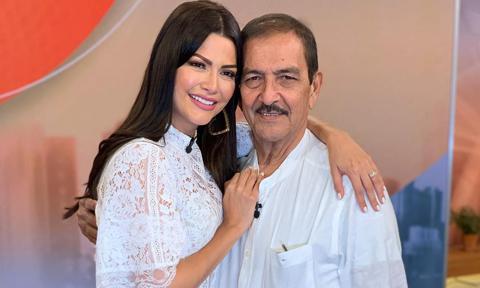 Ana Patricia Gámez y su papá