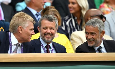 Crown Prince Frederik attends Wimbledon on July 10