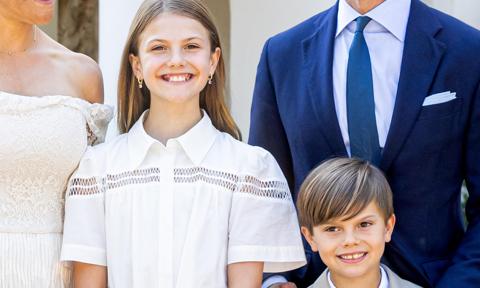 Crown Princess Victoria snaps photo of Princess Estelle and Prince Oscar on first day of new school year