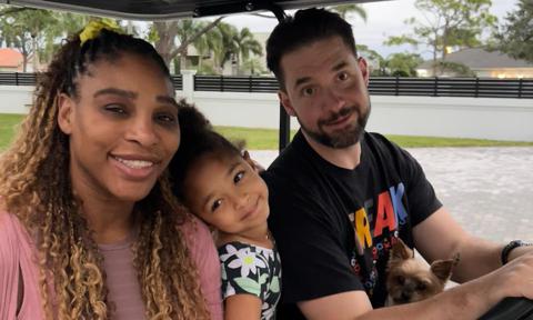 Serena Williams, Alexis Ohanian y su hija, Alexis Olympia