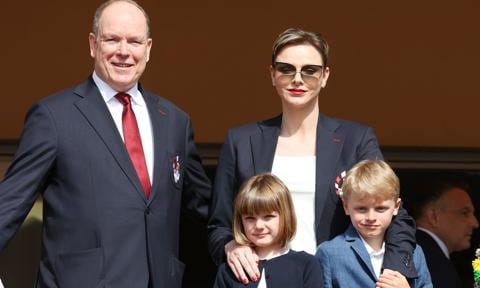 Princess Charlene and Prince Albert pictured on holiday with their twins