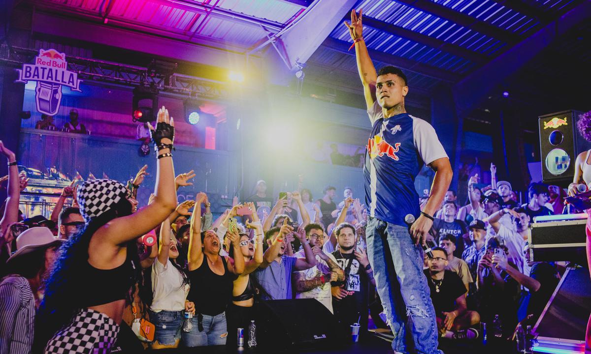 Venezuelan-born rapper AdonysX secures victory at Red Bull Batalla Miami Qualifier.