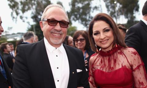 Producer Emilio Estefan and singer Gloria Estefan attend the 56th GRAMMY Award