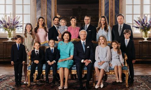 Swedish King and Queen’s 8 grandchildren star in new family portrait