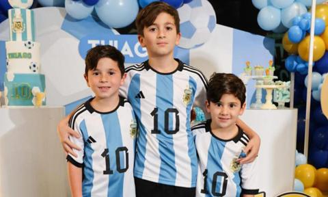 Thiago, Mateo y Ciro; los hijos de Lionel Messi y Antonela Roccuzzo