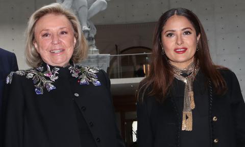 Maryvonne Pinault and Salma Hayek