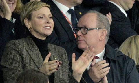 Princess Charlene and Prince Albert pictured sharing sweet moment in France