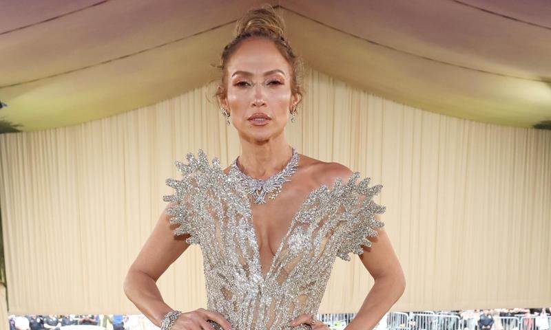 Jennifer Lopez shines in Maison Schiaparelli gown adorned with 2.5 million crystals at Met Gala