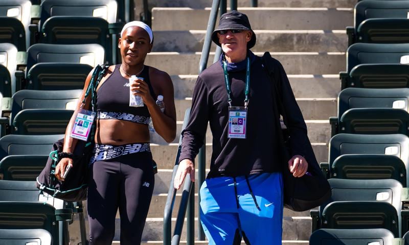 Coco Gauff and coach Brad Gilbert reunite after he coached Zendaya for ‘Challengers’